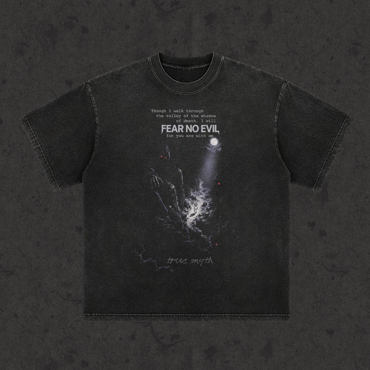 Retro Wash Loose Fit | Through The Valley-Fear No Evil | Retro Wash Black