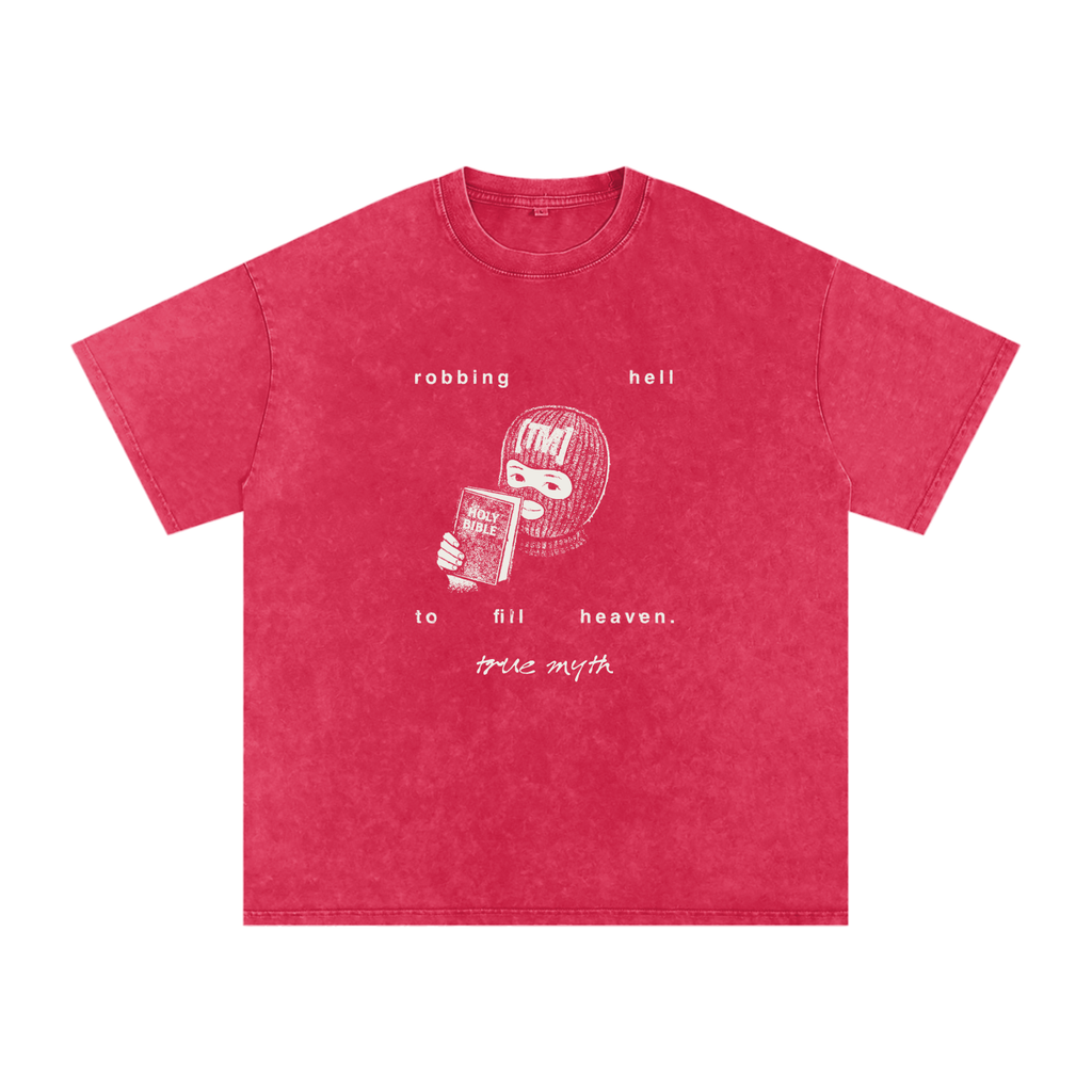 Faded Wash Loose Fit Tee | RGB Robbing Hell | Various Colors