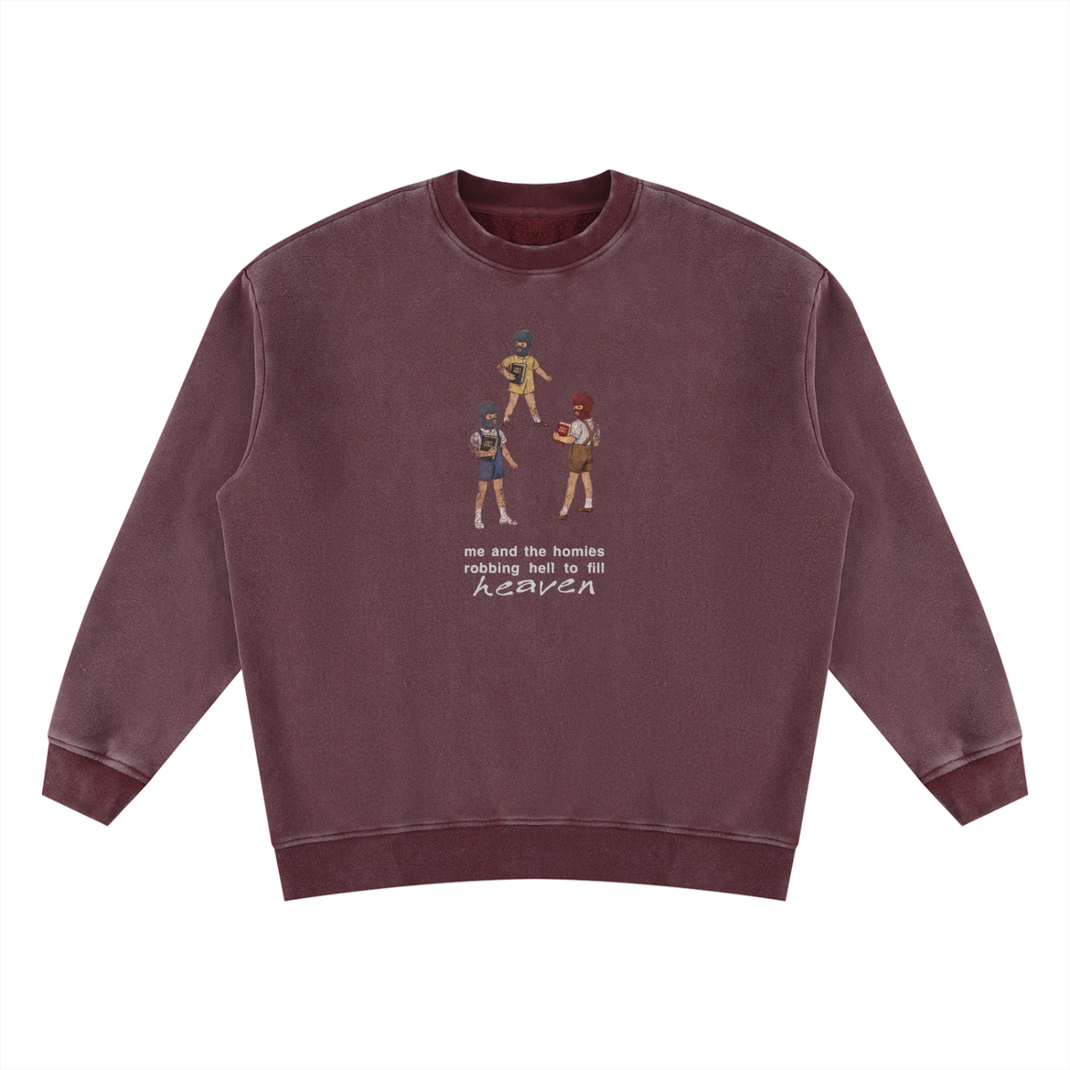 rob hell. fill heaven. sweatshirt, vintage wine, photo 4