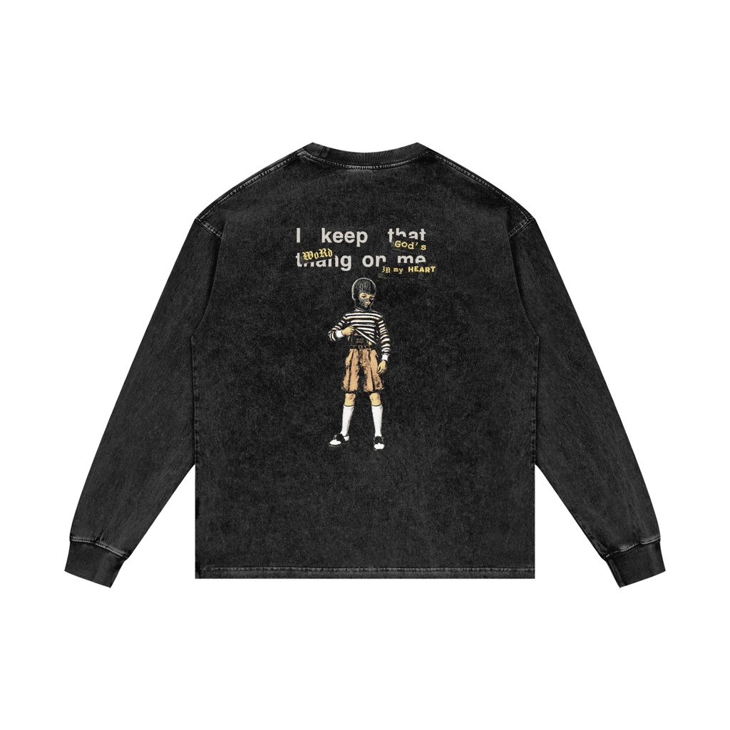 Concealed Carry retro wash long sleeve, retro wash black, photo 4