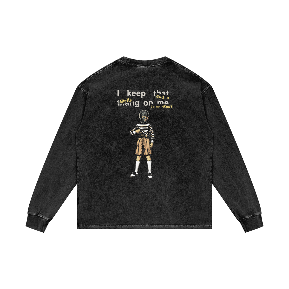 Concealed Carry retro wash long sleeve, retro wash black, photo 4