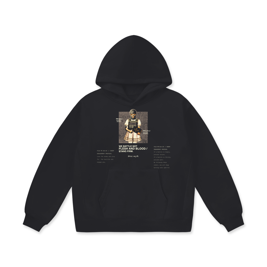 Rules of Engagement 2XL & up hoodie, black, photo 4