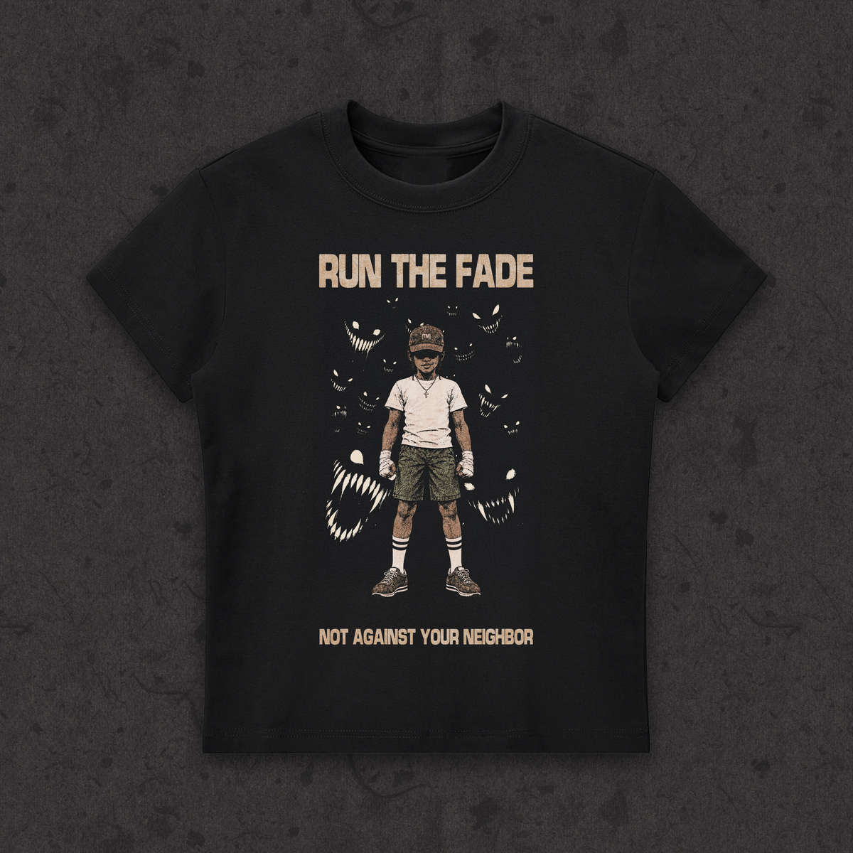 Run The Fade ultra slim bodycon tee, front
