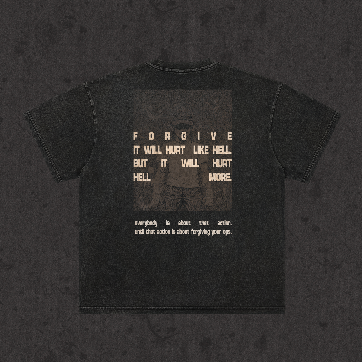 Run The Fade retro wash loose fit tee, back