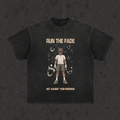 Run The Fade retro wash loose fit tee, front