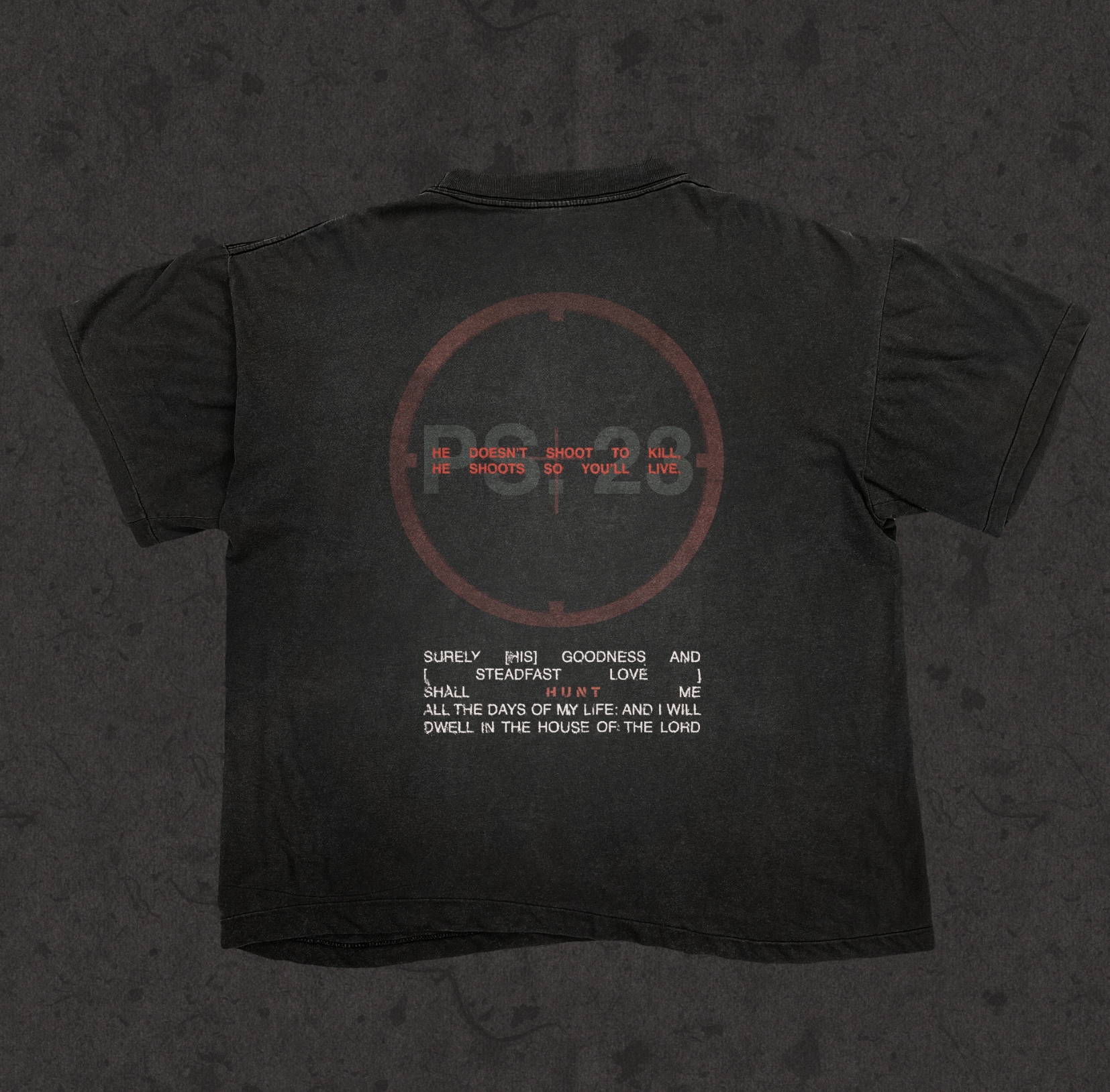 Boxy Cropped 2.0 | Ps.23 The Hunt | Retro Wash Black