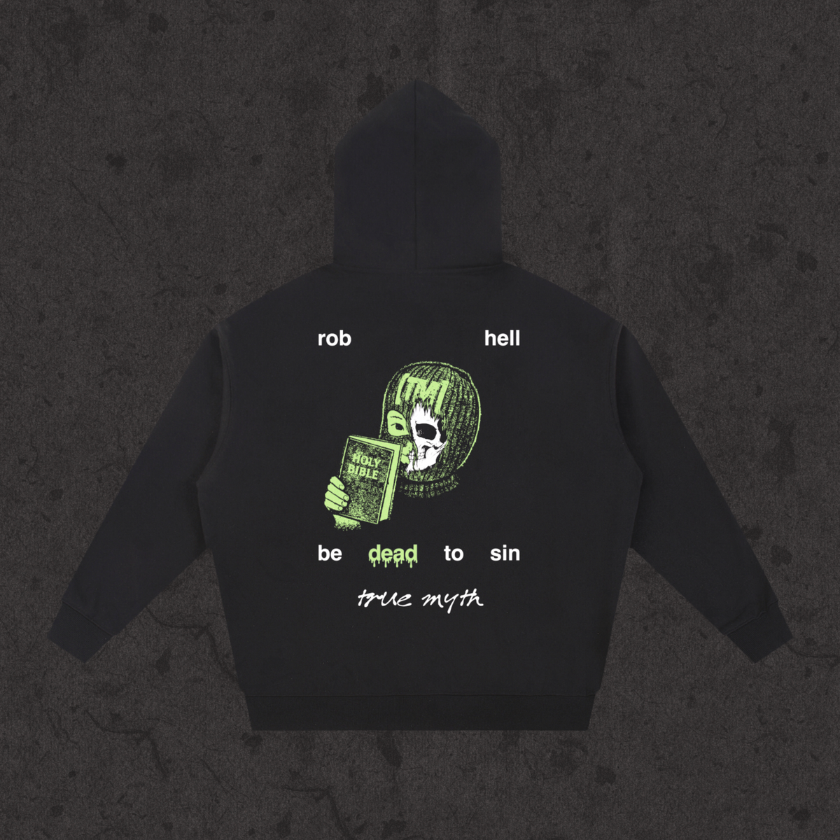 "Thin But Heavy" Oversized Hoodie| Rob Hell-Be Dead To Sin | Black