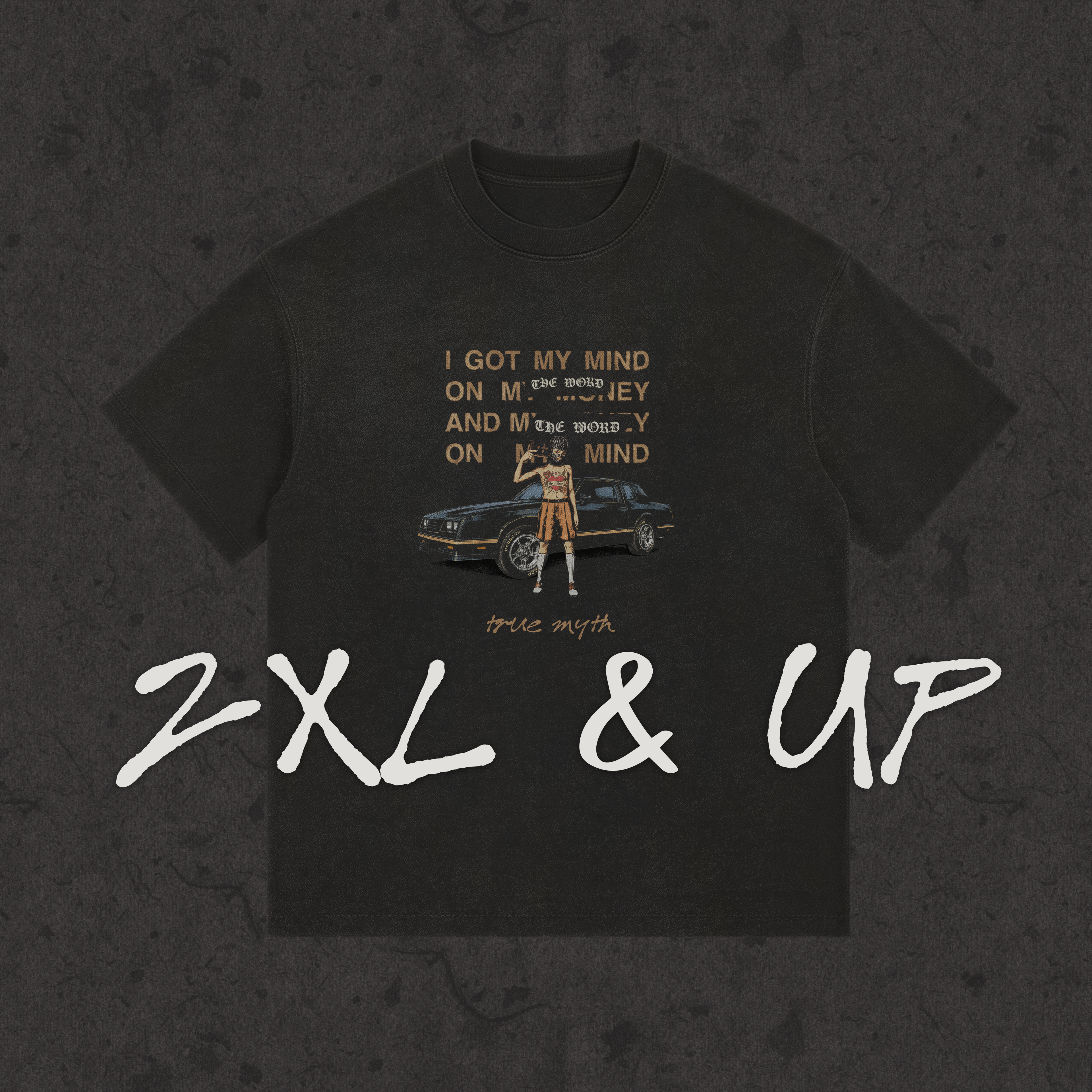 2XL & UP | I Got The Word On My Mind | Retro Wash Black