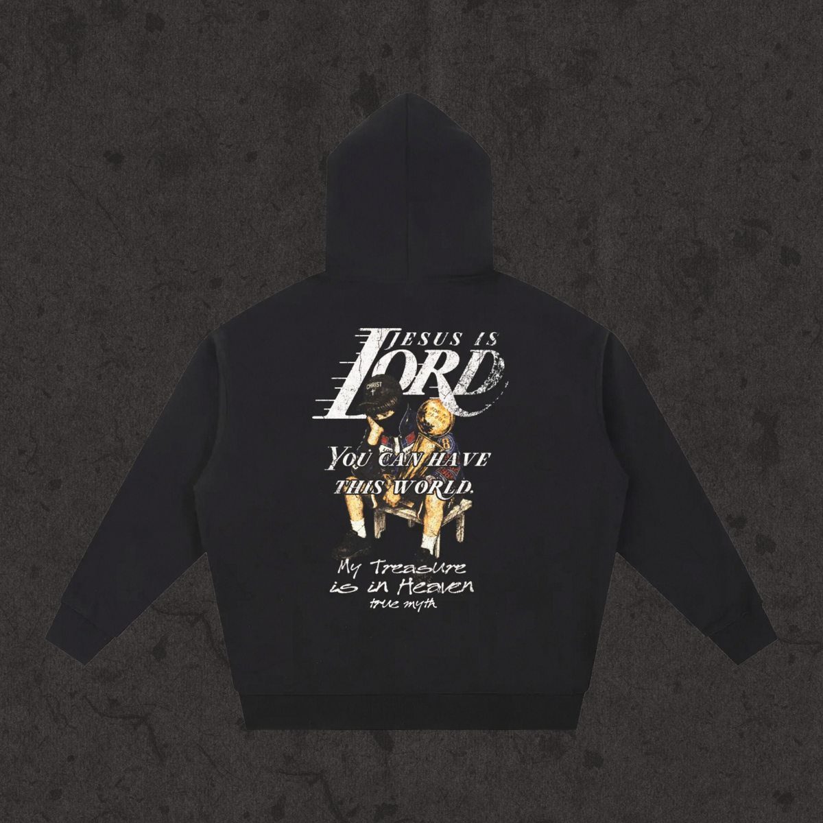"Thin But Heavy" Oversized Hoodie| Jesus is Lord-Mamba Edition | Black