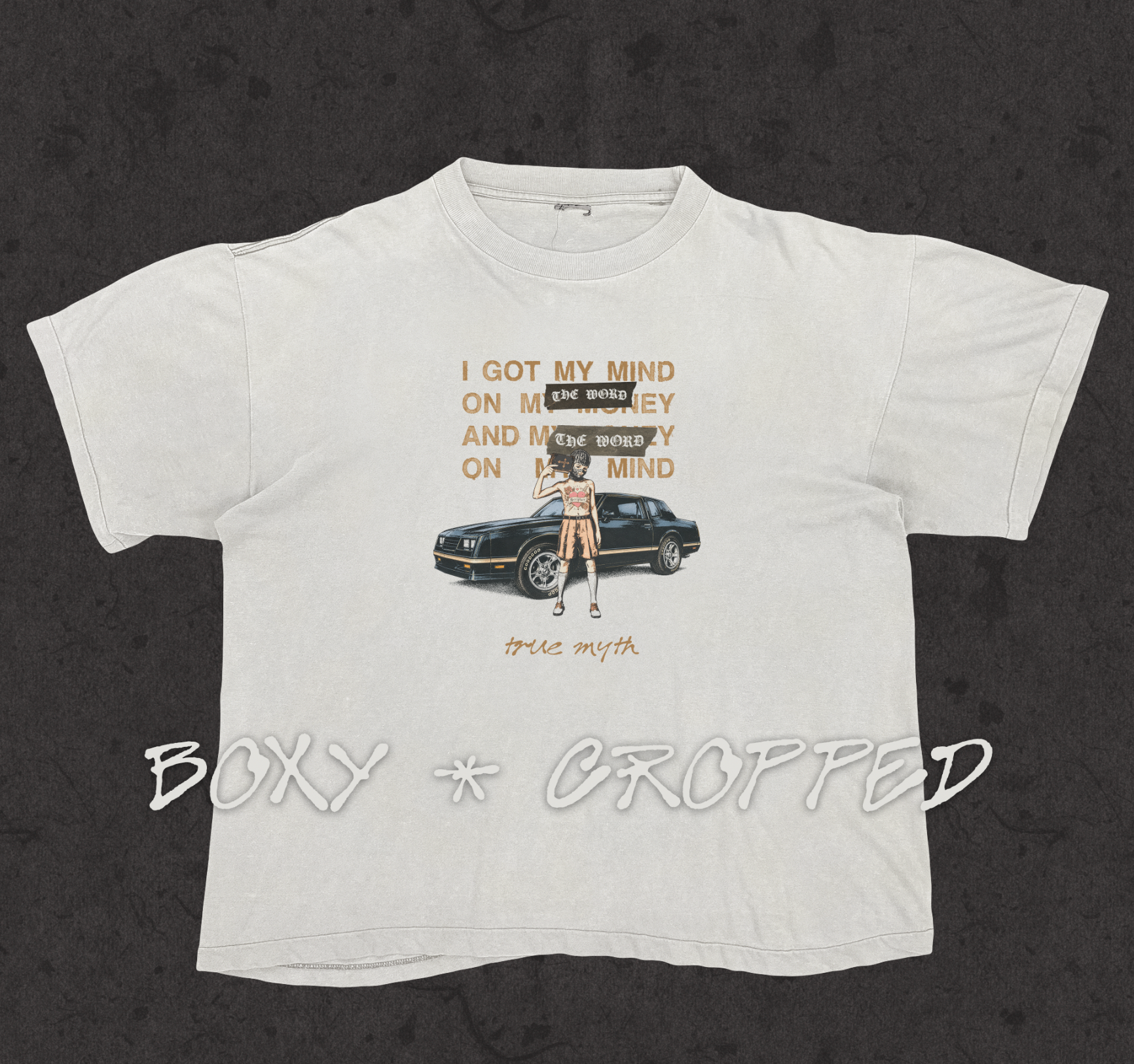 Boxy Cropped 1.0 | I Got The Word On My Mind | White