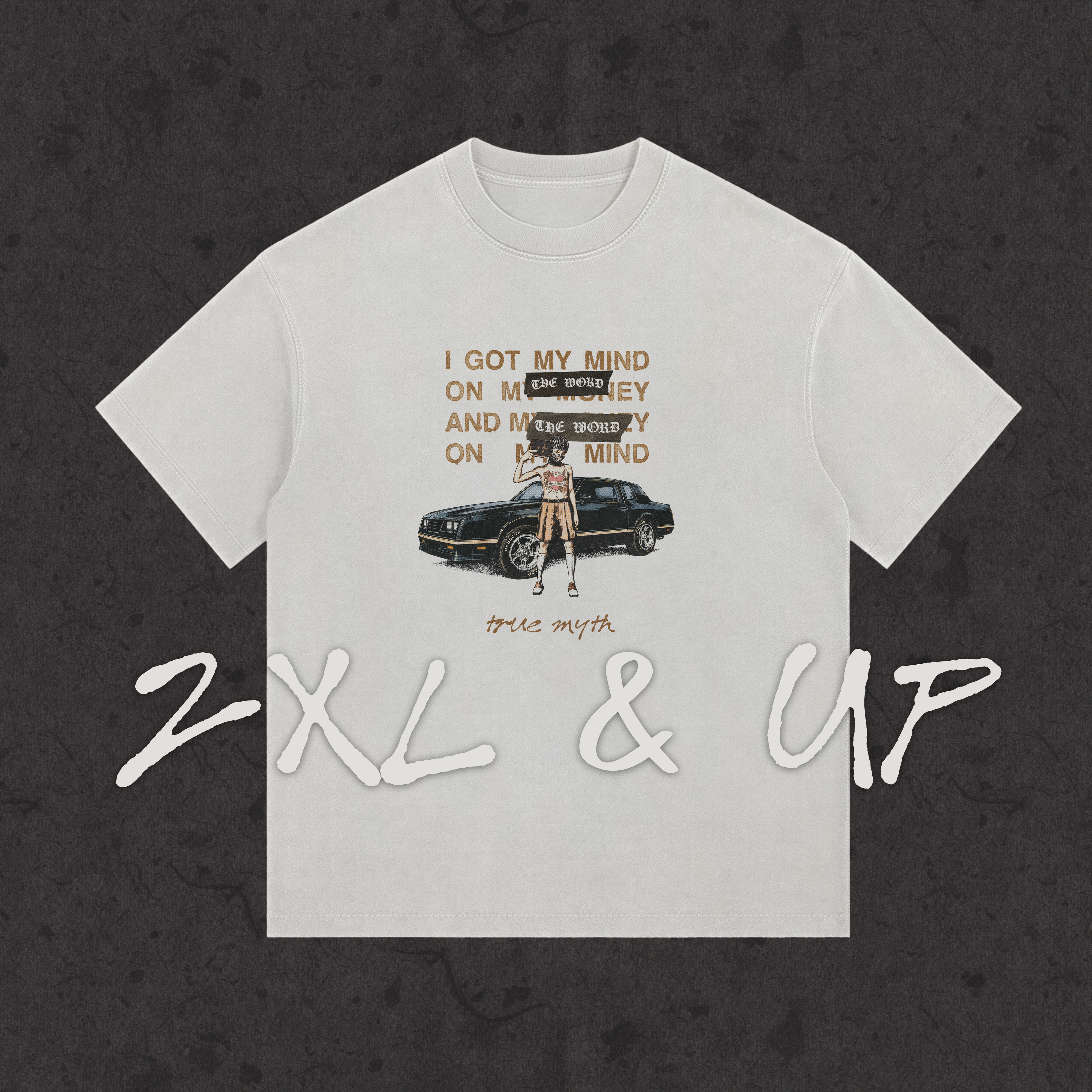 2XL & UP | I Got The Word On My Mind | White