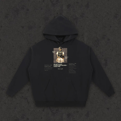 Essential Heavyweight Hoodie Rules of Engagement front