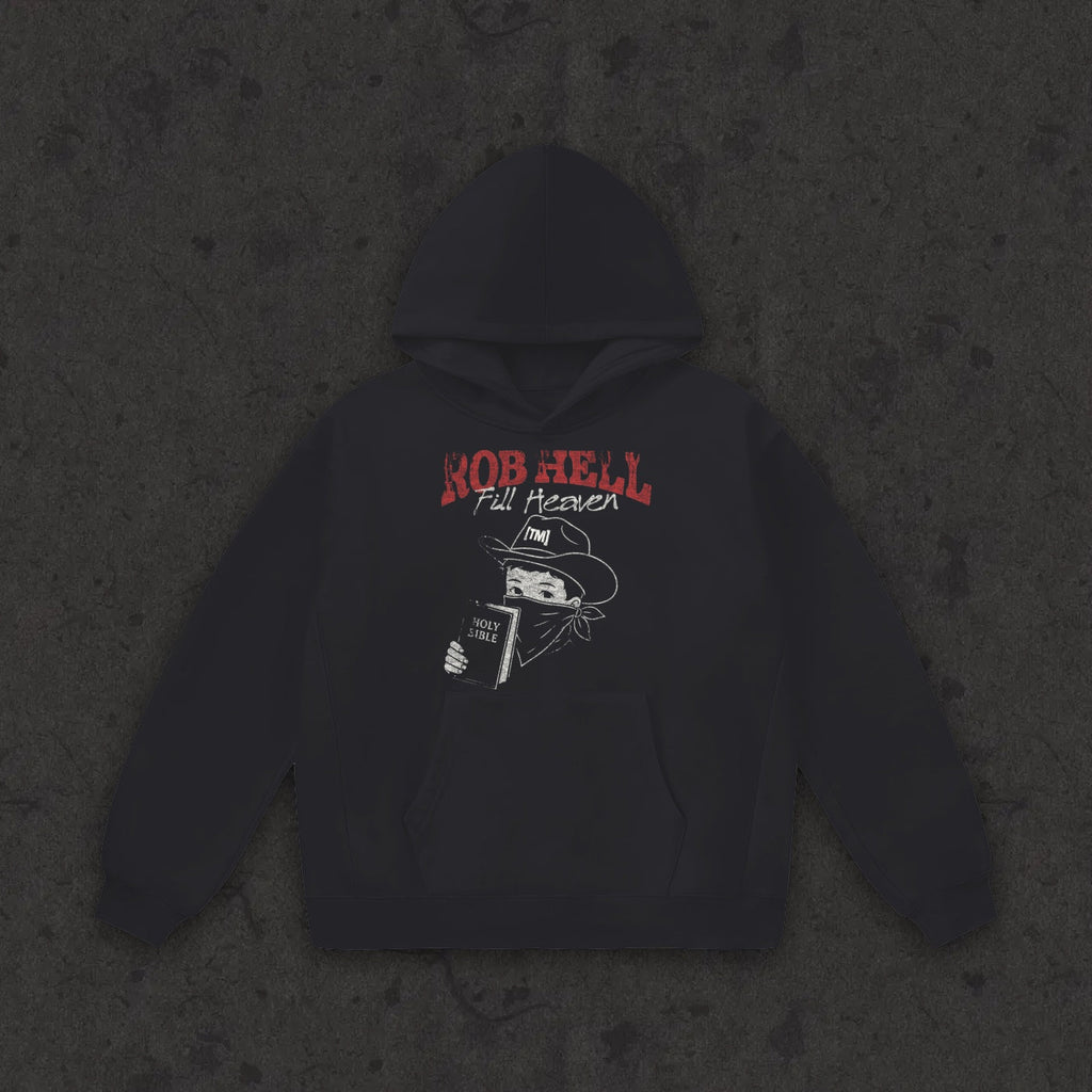 Oversize Heavyweight Fleece Hoodie The Gates of Hell Will Not Prevail front