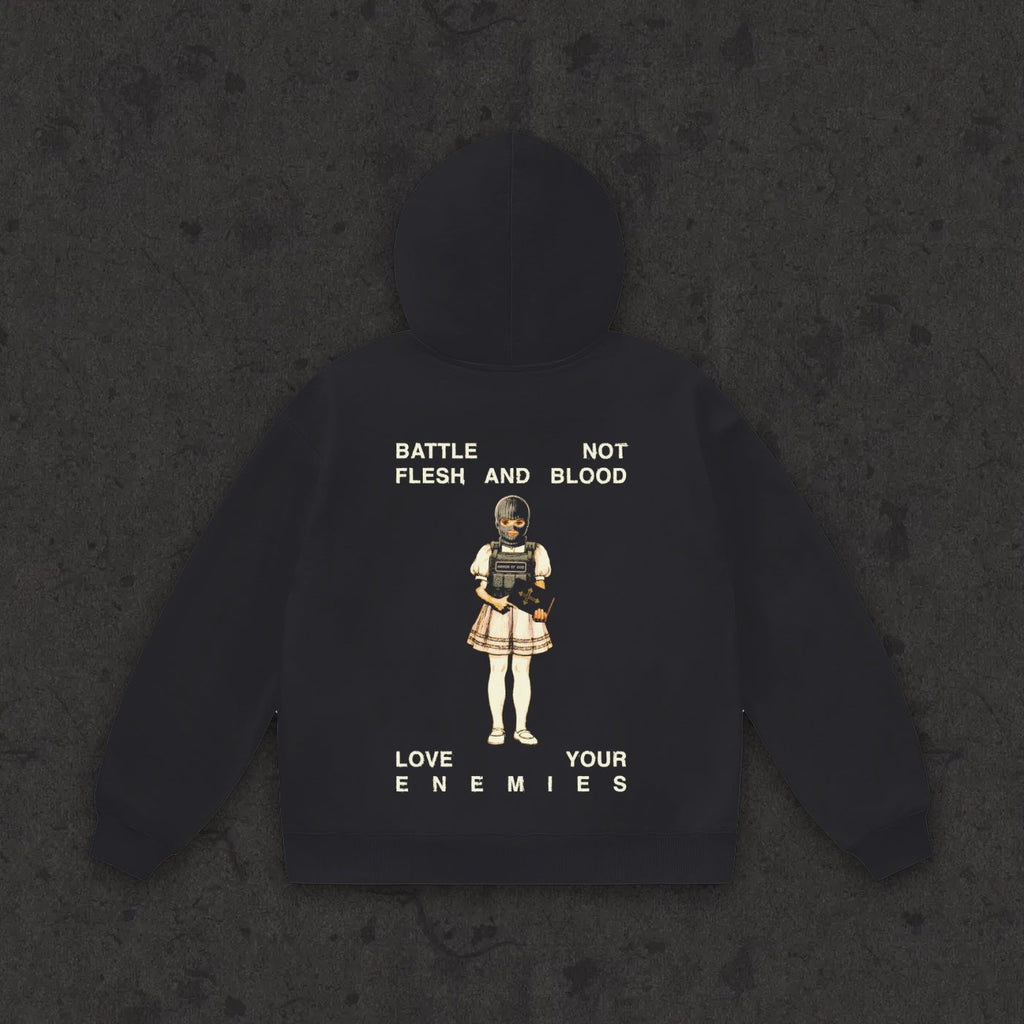 Oversize Heavyweight Fleece Hoodie Rules of Engagement back