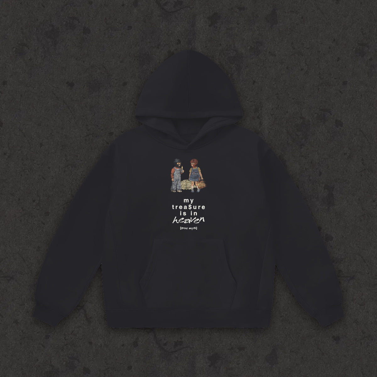 Oversize Heavyweight Fleece Hoodie My Treasure Is In Heaven front