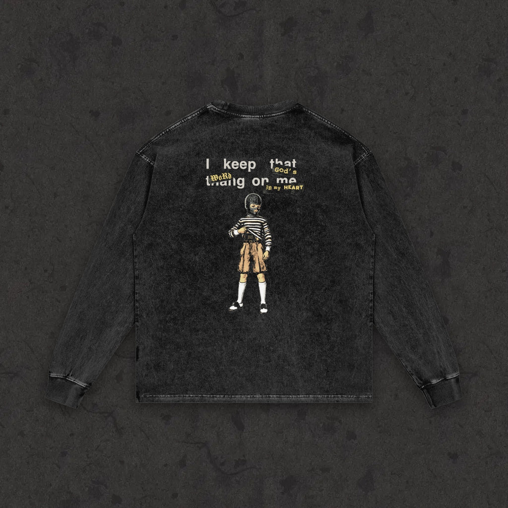 Concealed Carry retro wash long sleeve, retro wash black, photo 2