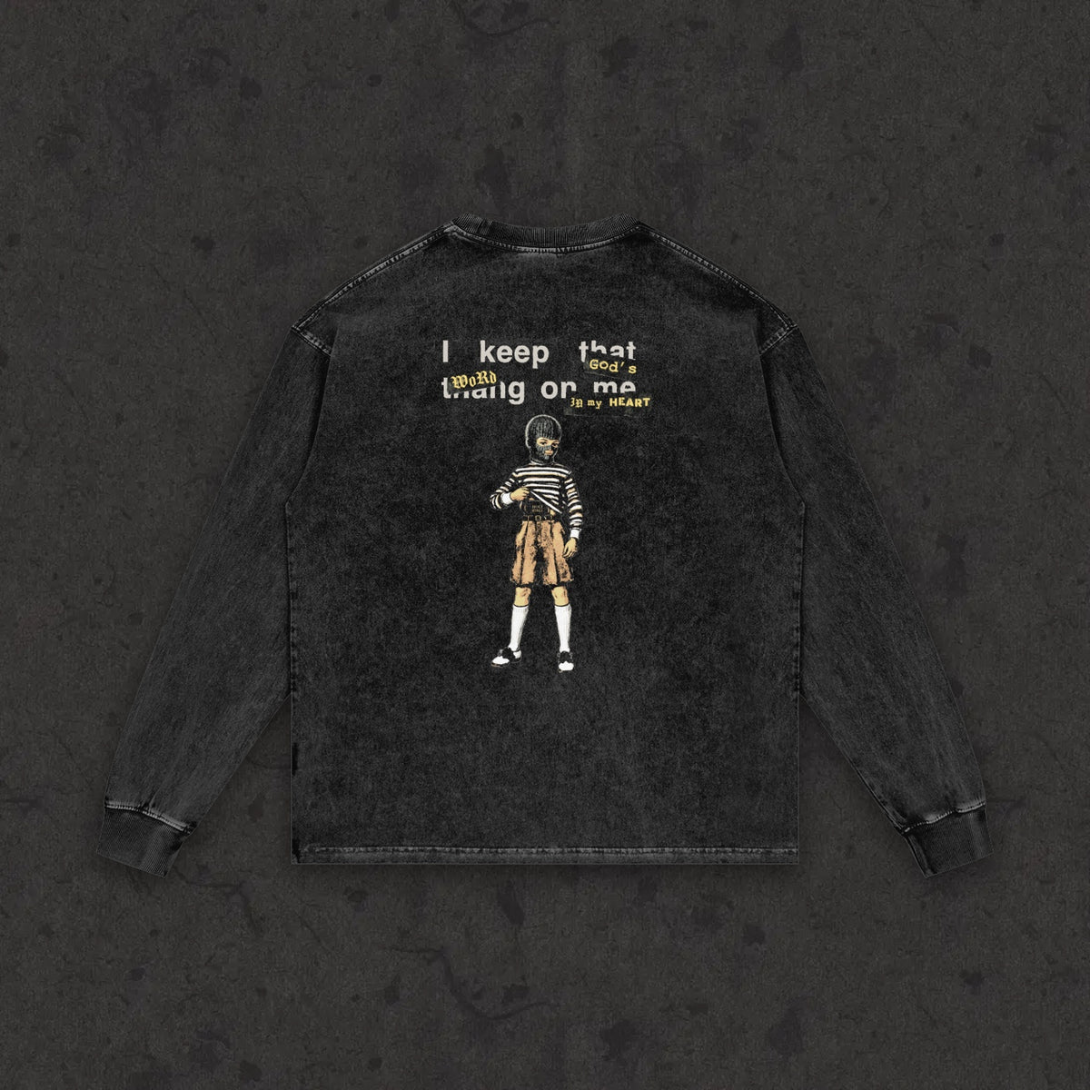 Concealed Carry retro wash long sleeve, retro wash black, photo 2