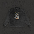 Retro wash long sleeve with the hand-drawn 'Concealed Carry' design by True Myth, retro wash black