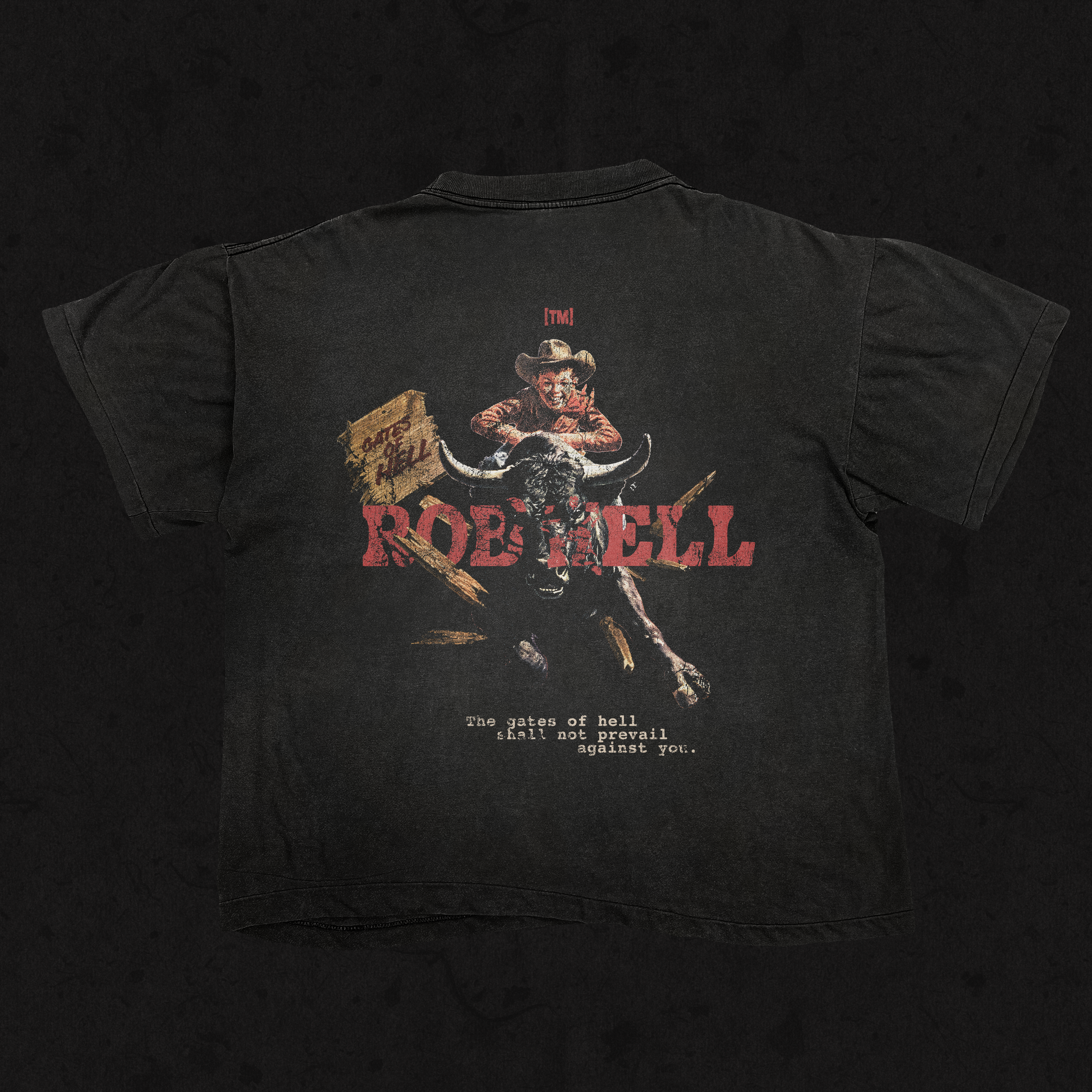 Boxy Cropped 2.0 | The Gates Of Hell Will Not Prevail | Faded Black