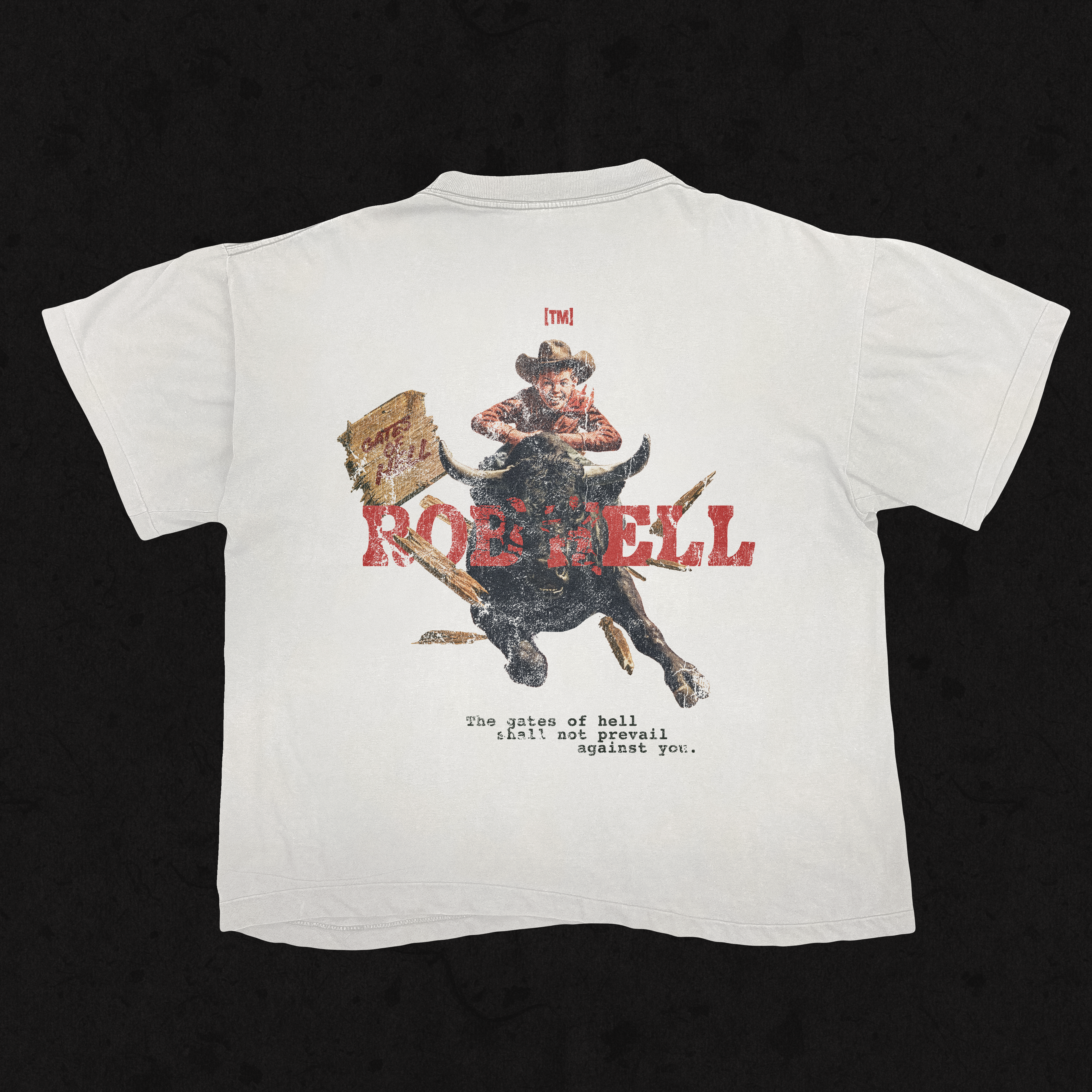 Boxy Cropped 1.0  | The Gates Of Hell Will Not Prevail | Fools Gold | White