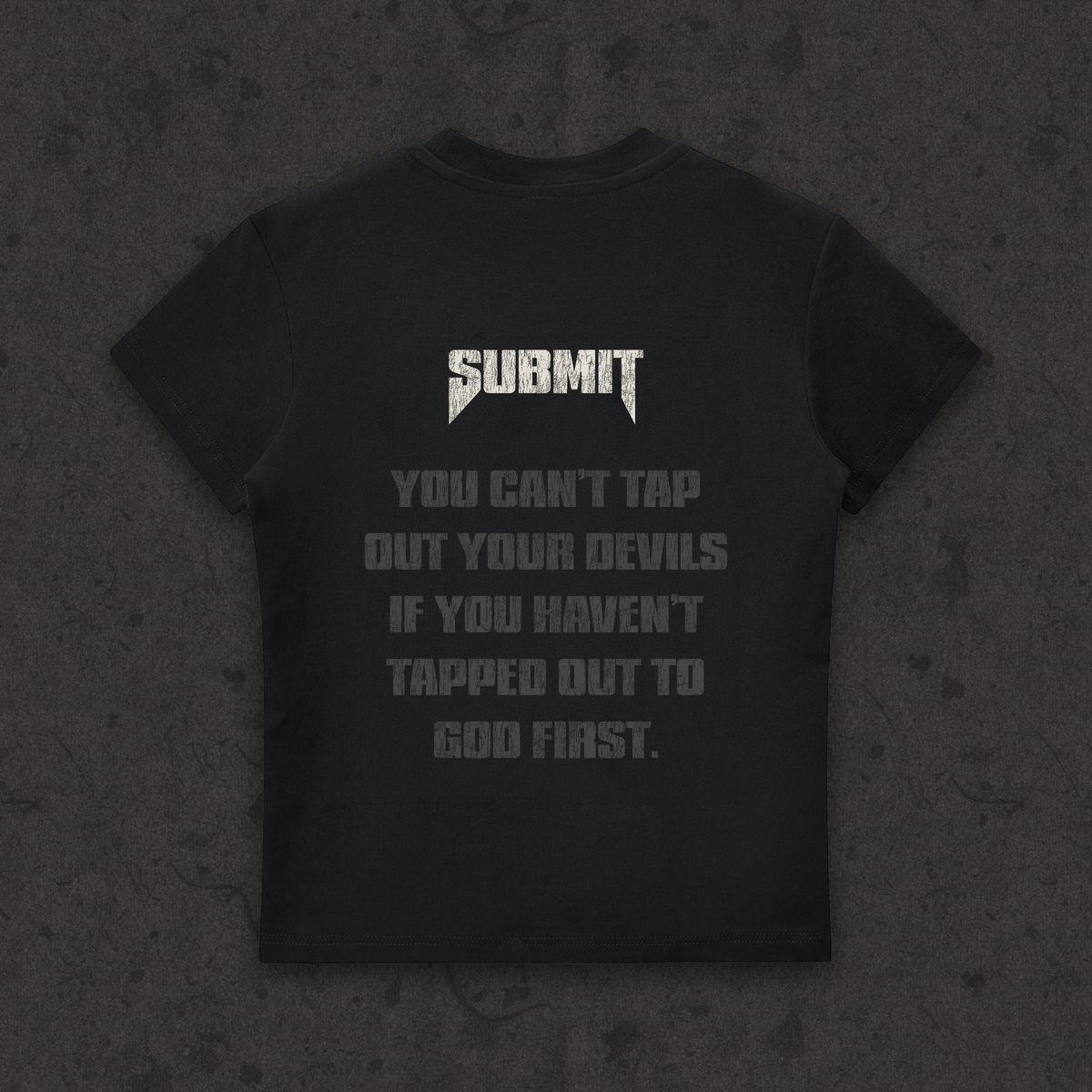 Ultra Slim Fit Body Con T-Shirt | Submit-Victory Is Surrender back